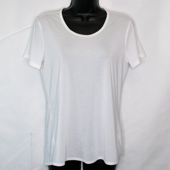 Athleta Kettlebella Train Tee Shirt Womens Medium M White T Top Athletic L05X - Picture 2 of 7